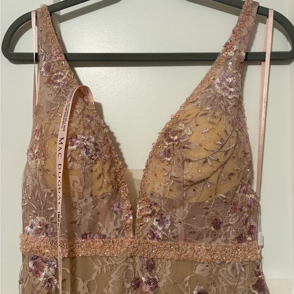 Mac Duggal 67481 Floral Embellished Plunge Gown Size 6 NWT Luxury Formal Dress - Picture 10 of 17